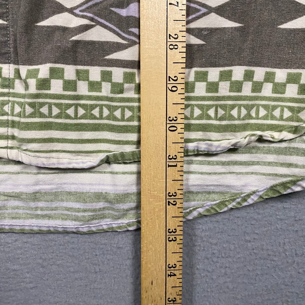 Sostanza Mens‎ XL Southwestern Geometric Aztec Print Cotton Button Down Shirt - Picture 6 of 6